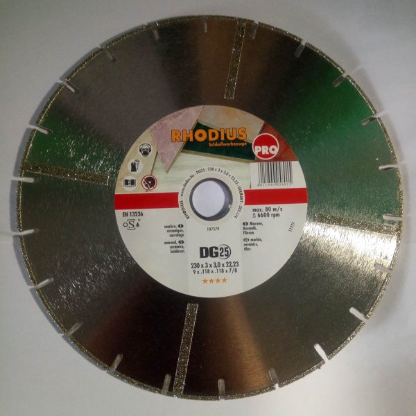 Διαμαντόδισκος rhodius dg25 230 mm